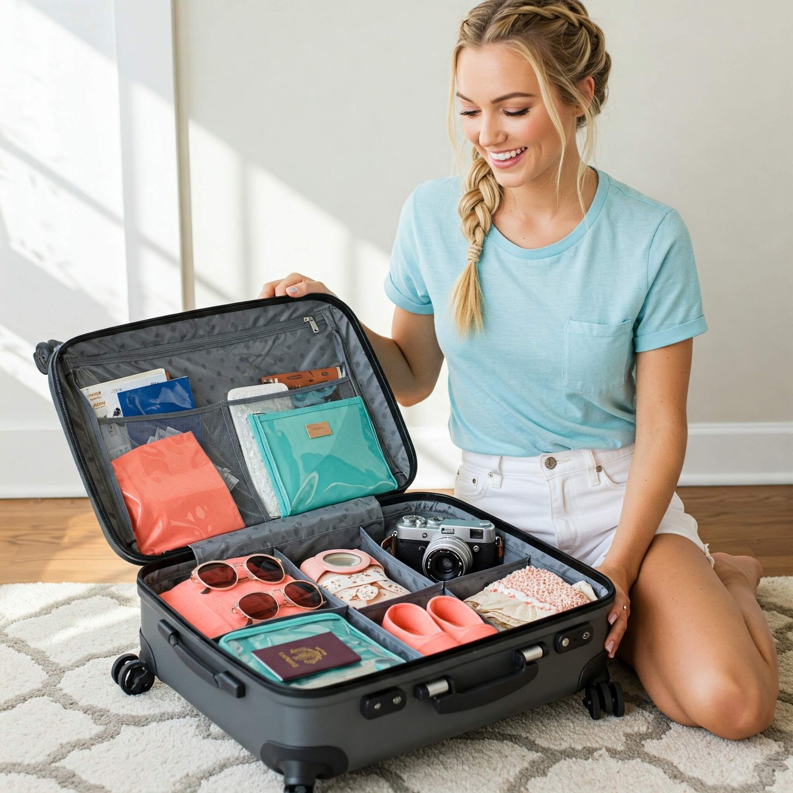 organized travel packing