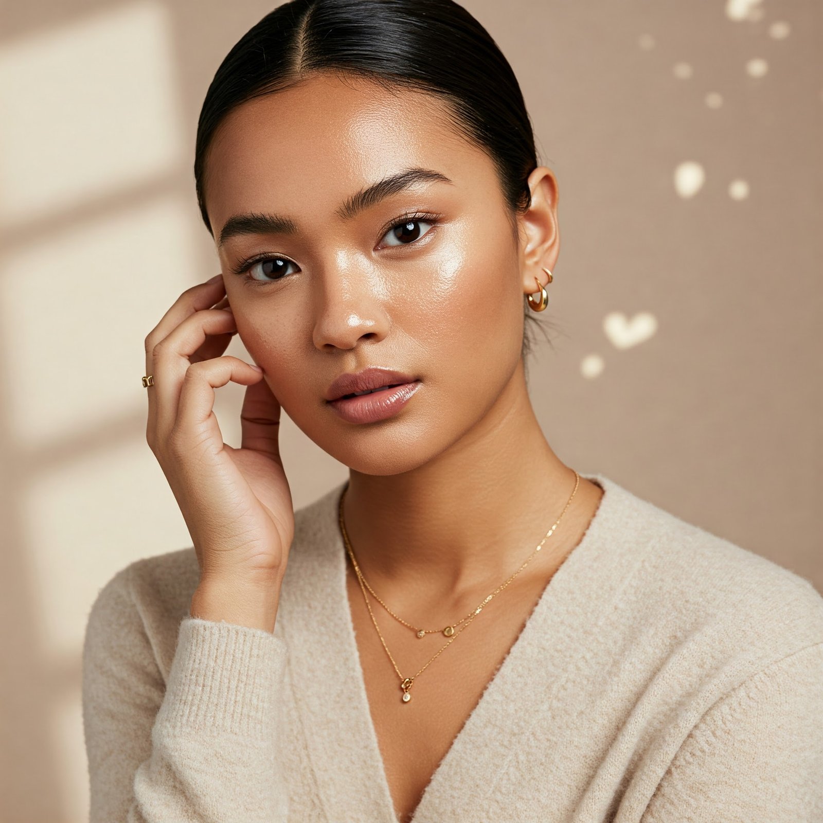 Radiant natural makeup