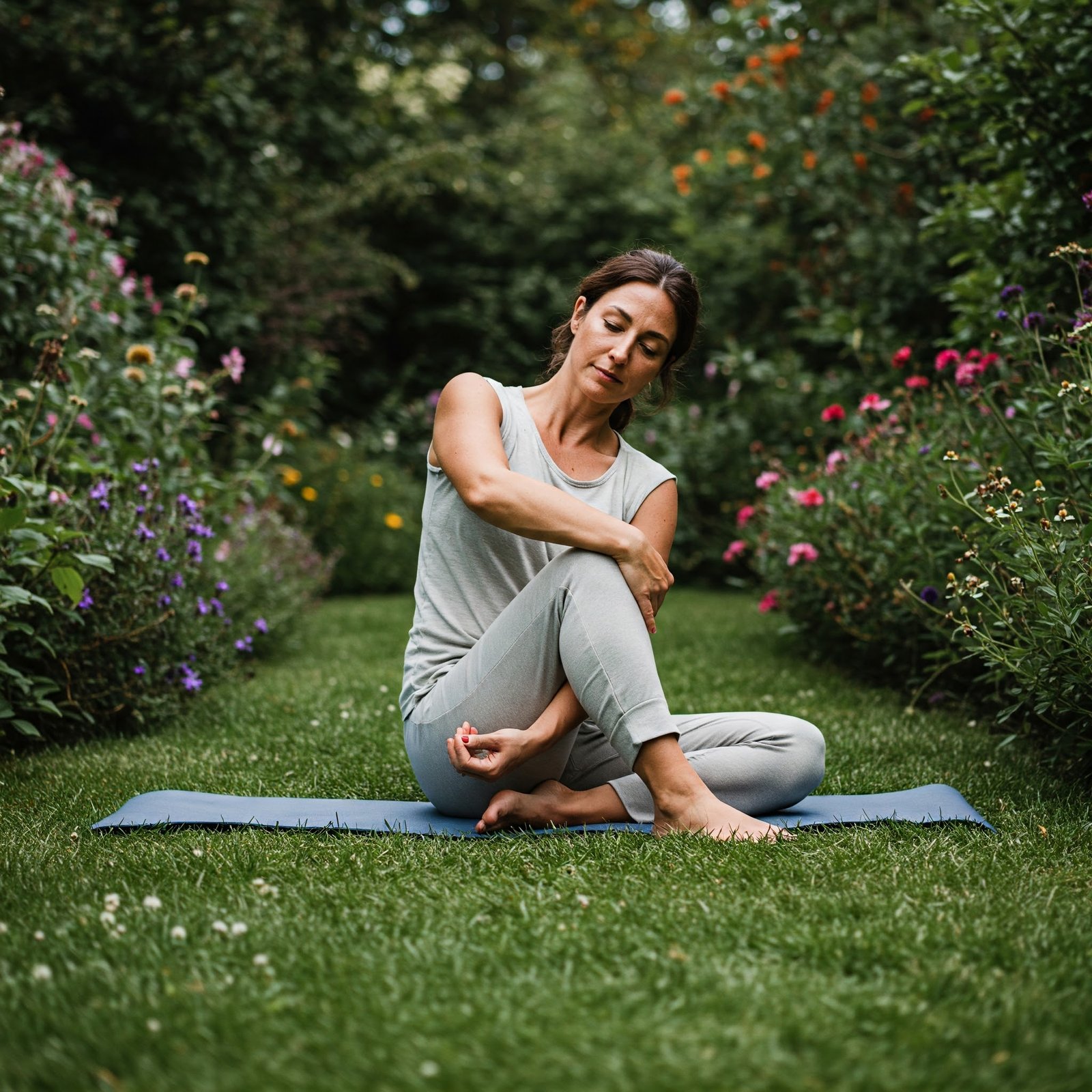Bloating relief yoga pose