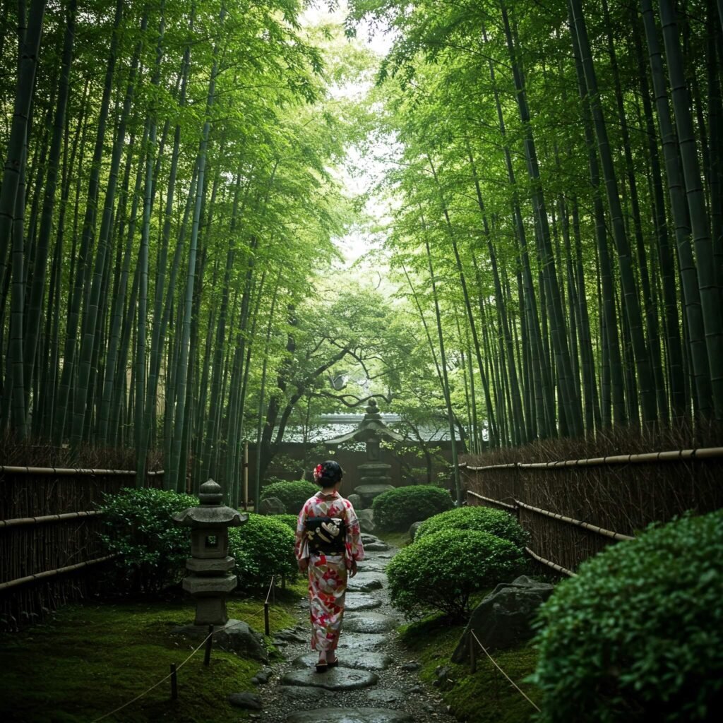 Peaceful Bamboo Grove: Kyoto