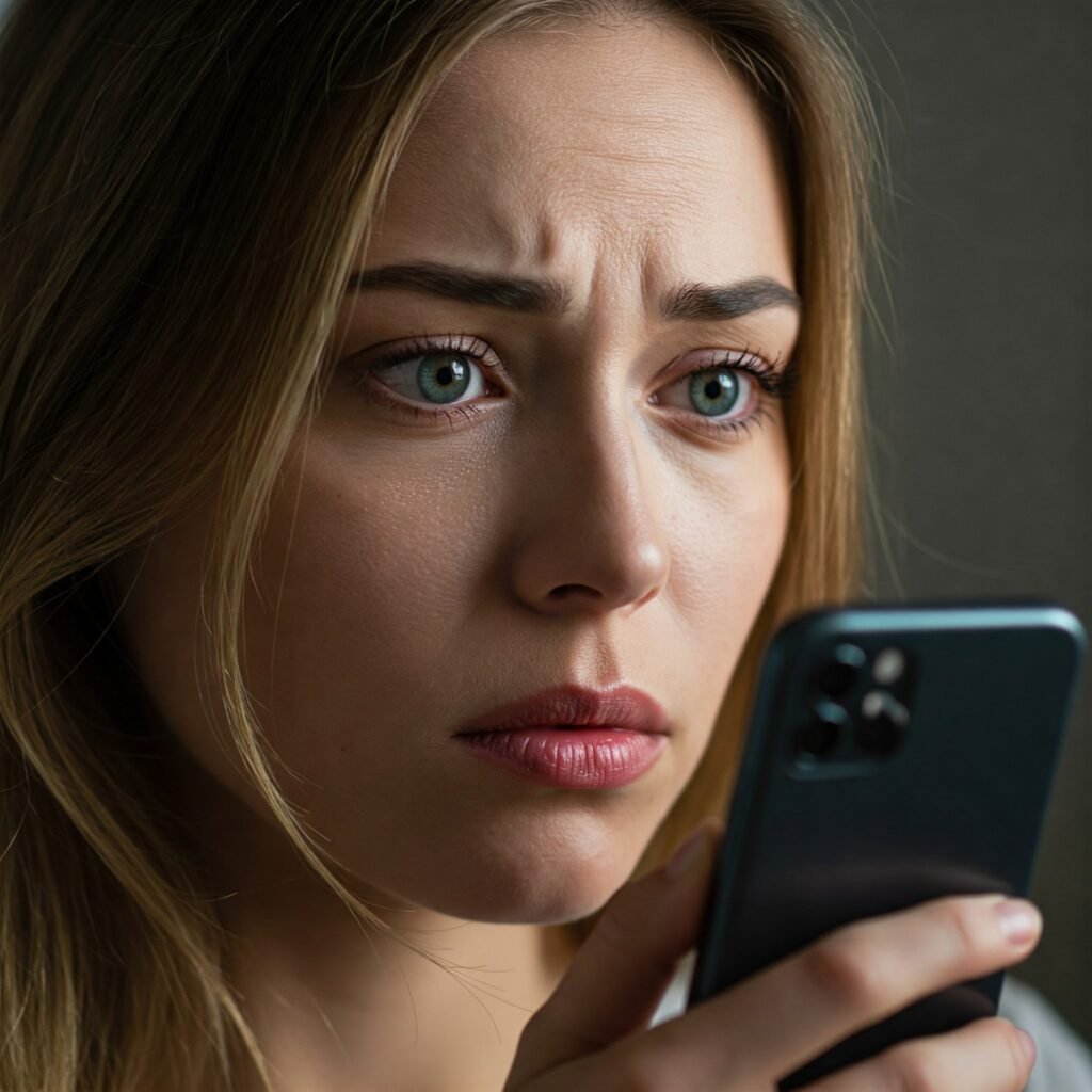 Woman worried