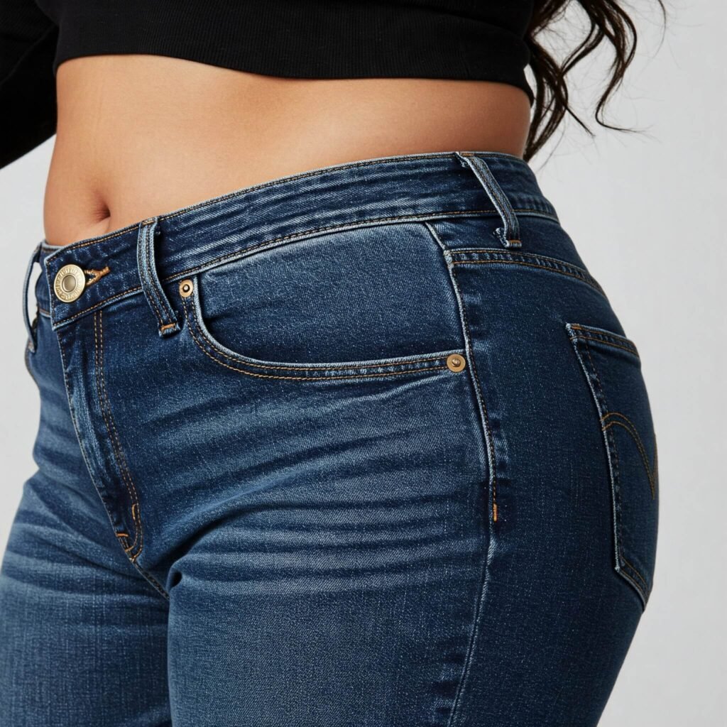 Curvy Model in Luxury Jeans
