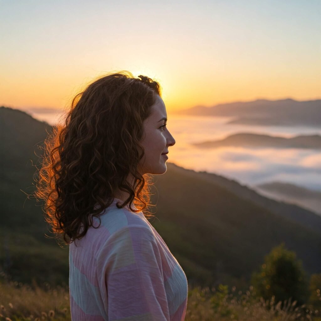 Woman finding hope