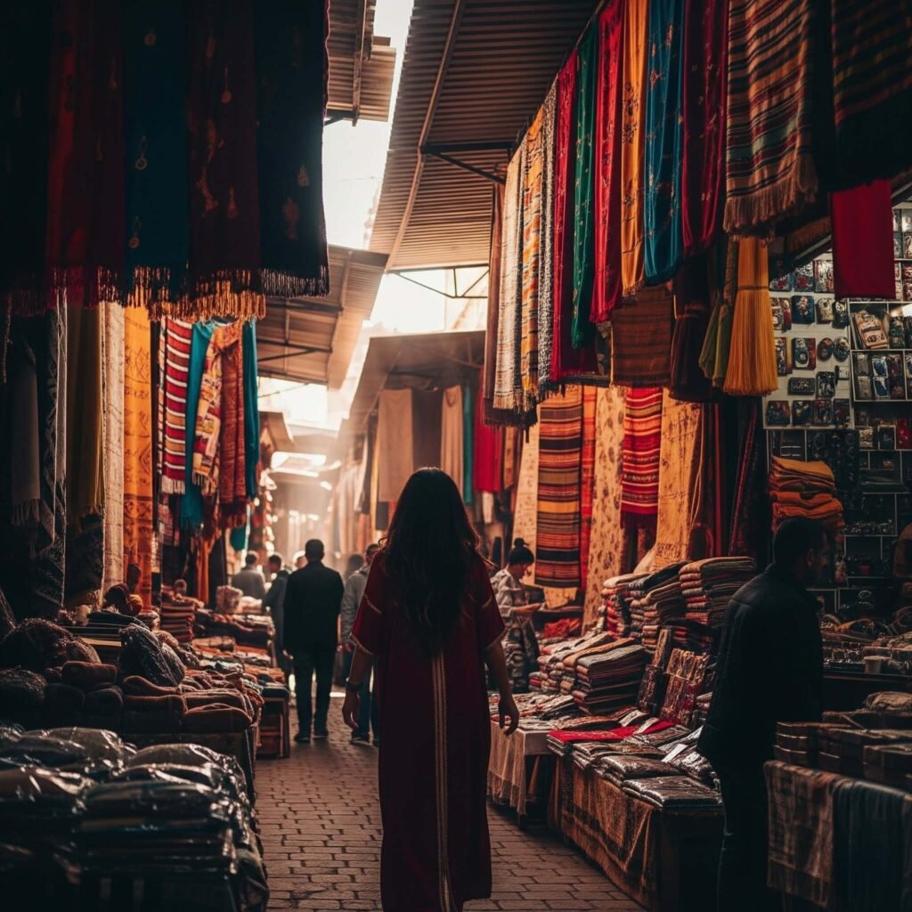 Vibrant Moroccan Souk Scene