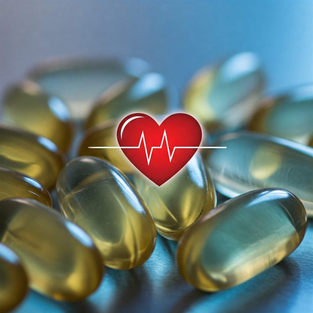 Omega-3 capsules for heart health