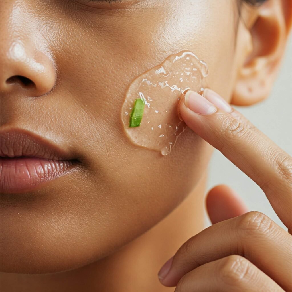 Aloe Vera Gel Application
