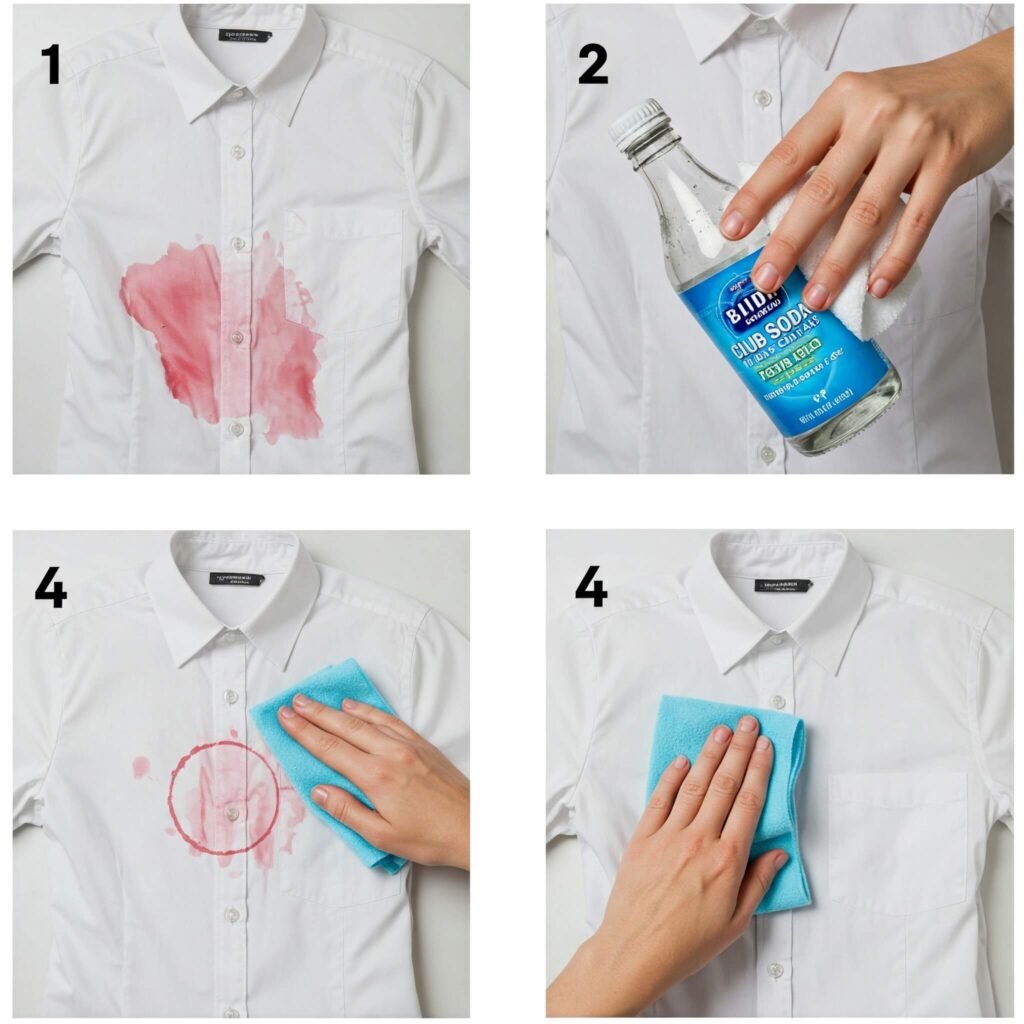 Club Soda Stain Removal Steps
