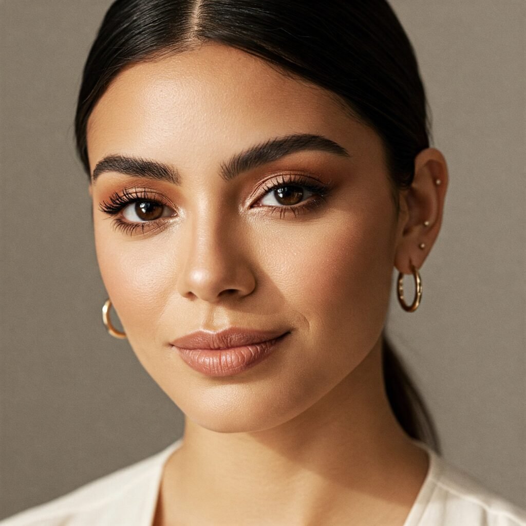 Minimalist eye makeup
