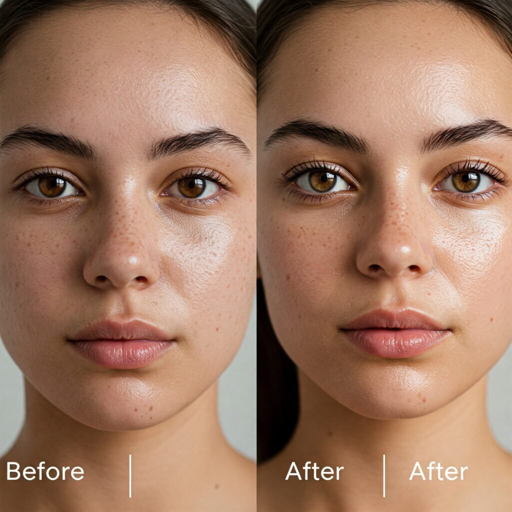 Before and After Radiant Skin