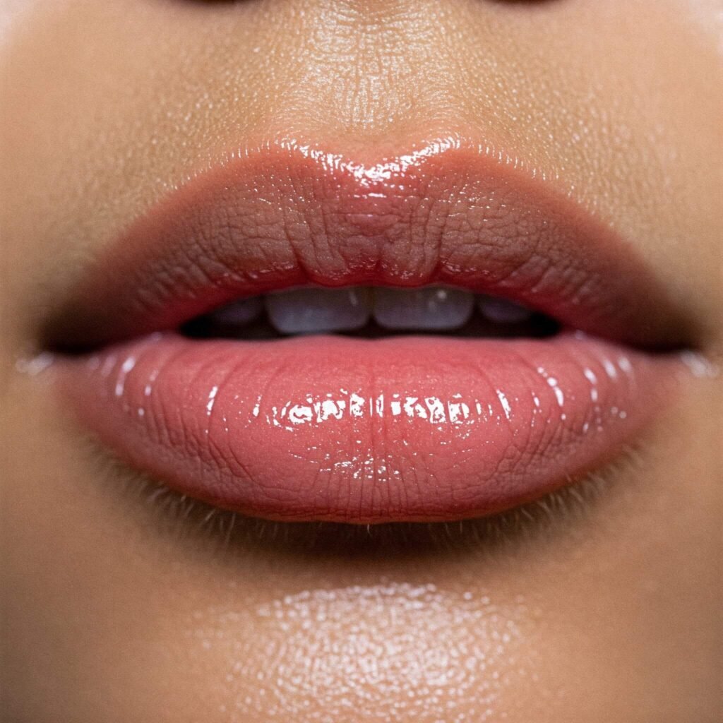 Hydrated Glossy Natural Lips