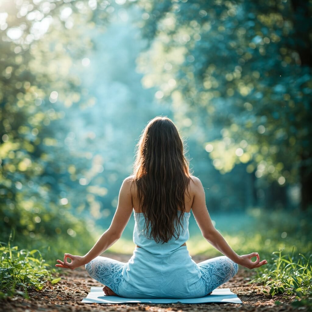 Woman meditating