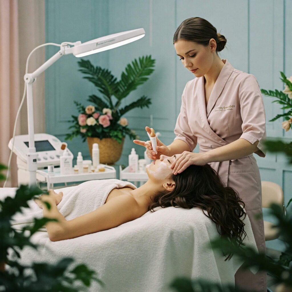 Relaxing spa pampering session